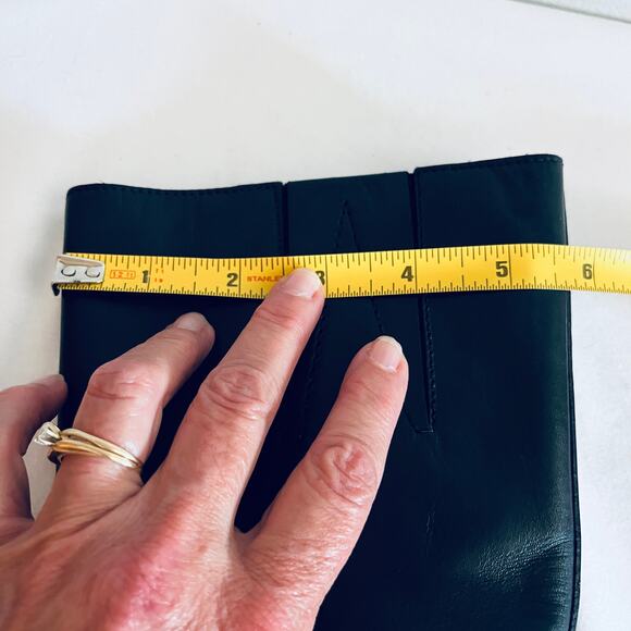 Gucci Boots Mid Calf Black Leather Moto Biker Zip Designer Women Riding 9.5 - Picture 8 of 14